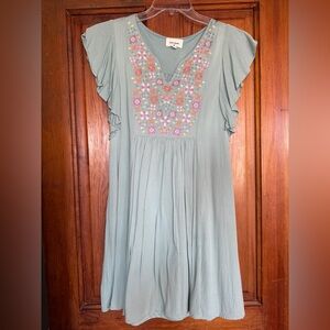 Heyson women’s dress embroidered detail western